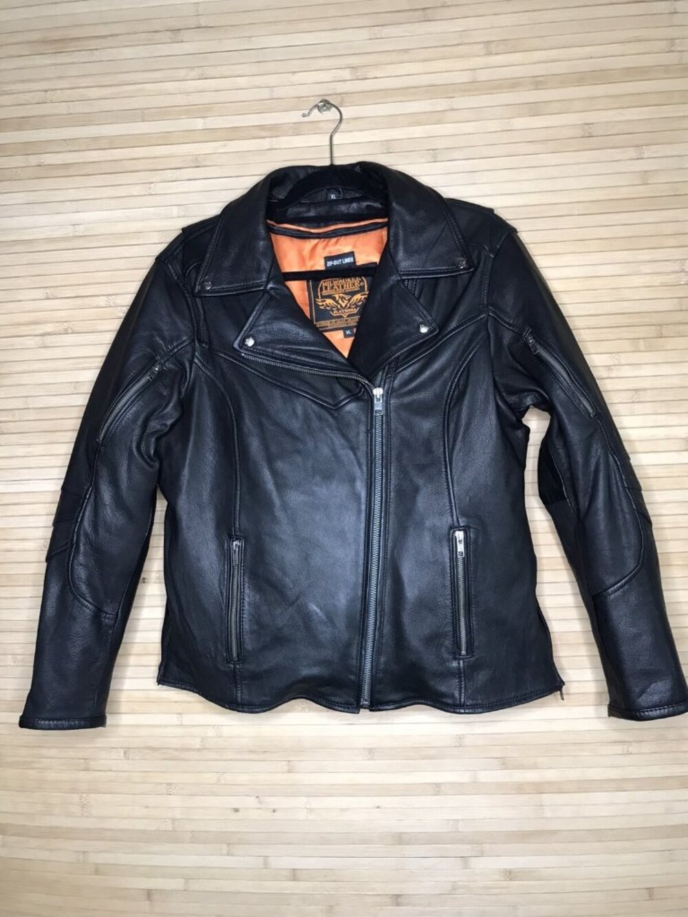 Milwaukee Leather Wmen's Moto Motorcycle Beltless Vented Biker Jacket XL